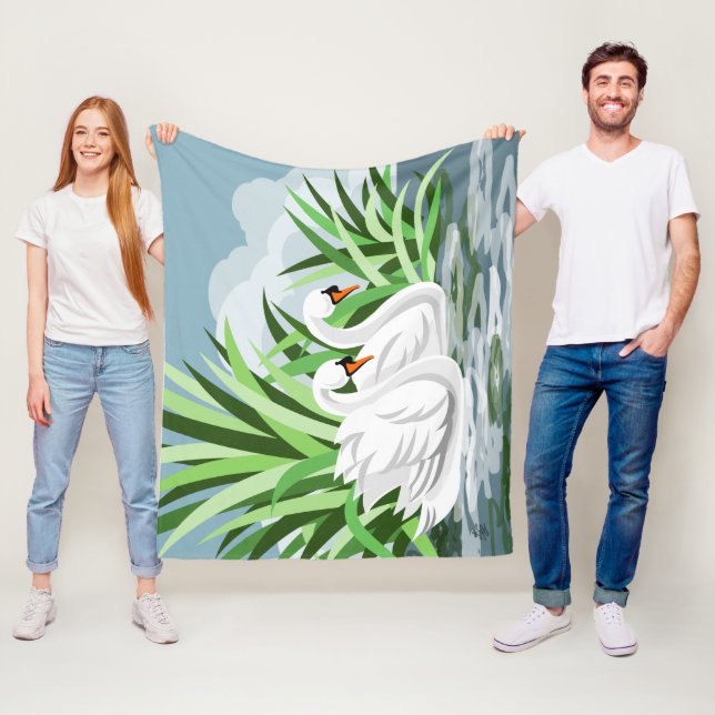 Manta Polar Cisnes en el agua (In situ)