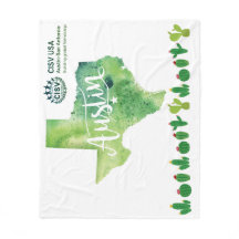 CISV Austin Green Green Large Blanket
