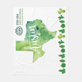 Manta Polar CISV Austin Green Green Large Blanket