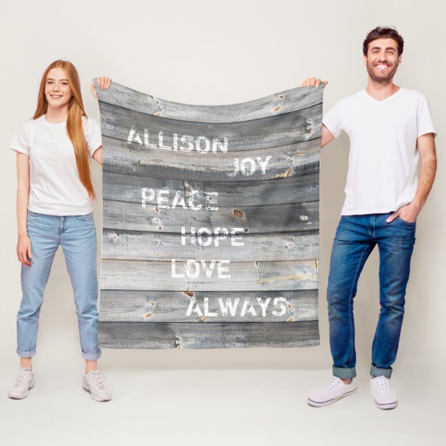 Manta Polar Cita conocida con monograma del tablón de madera (In situ)