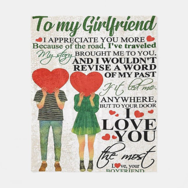 Manta Polar Cita De Amor Para Novia | Bonito regalo de pareja (Anverso)