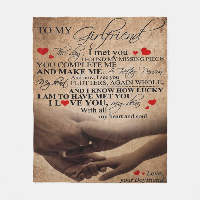 Manta Polar Cita De Amor Para Novia | Regalo de moda (Anverso)