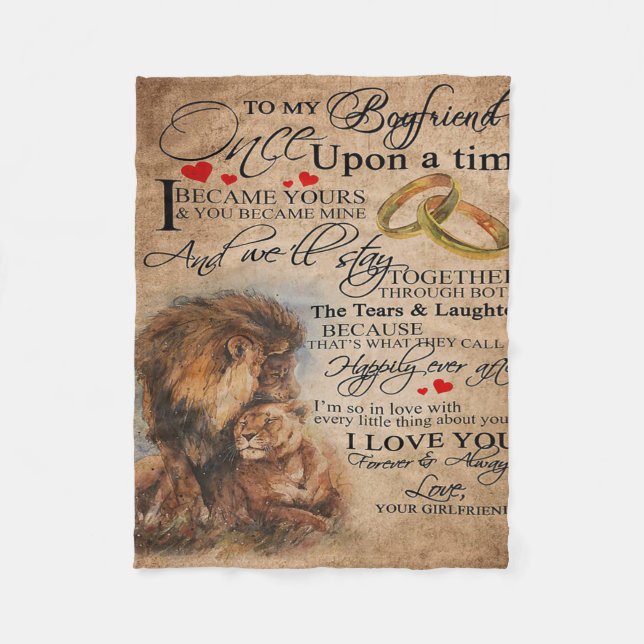 Manta Polar Cita De Amor Para Novio | Ofertas divertidas prese (Anverso)