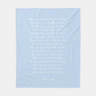 Manta Polar Cita de canción de poema personalizado azul pálido