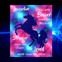 Manta Polar Cita de Chica adolescente inspiradora de Unicornio