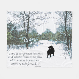 Manta Polar Cita de Perro León - Mejor Amigo del Hombre - Cita