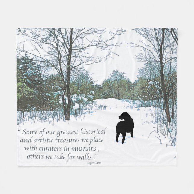 Manta Polar Cita de Perro León - Mejor Amigo del Hombre - Cita (Frente (Horizontal))