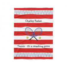 Cita de tenis roja personalizada a rayas