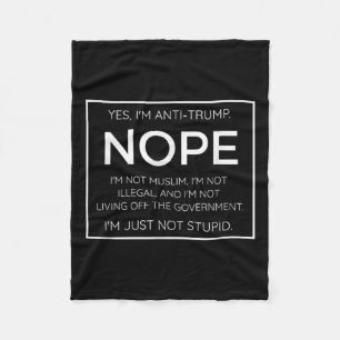 Manta Polar Cita divertida contra Trump - No soy estúpido