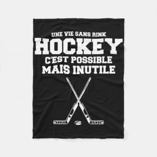 Manta Polar Cita divertida de deportes de hockey para hombres