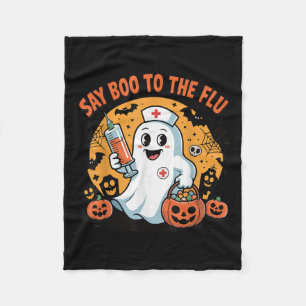 Manta Polar Cita Divertida de Halloween Di Buu a la Gripe Fría