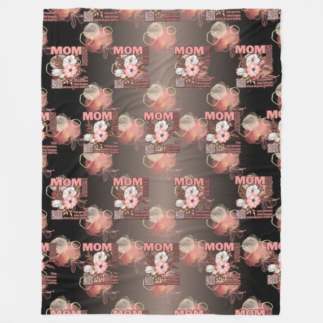 Manta Polar Cita divertida de mamá en todo el mundo (Anverso)