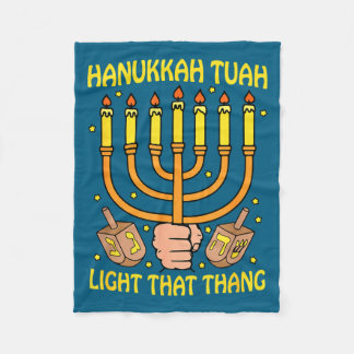Manta Polar Cita Divertida Hanukkah Tuah Ilumina Ese Diseño
