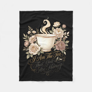 Manta Polar Cita divertida mujeres elegantes soy el té que son