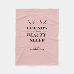 Manta Polar Cita graciosa Lash Nap Blanket Baby Pink