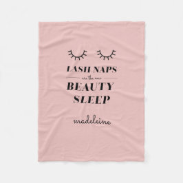 Manta Polar Cita graciosa Lash Nap Blanket Baby Pink