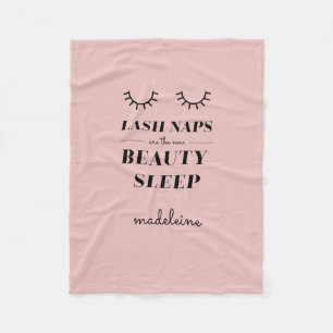 Manta Polar Cita graciosa Lash Nap Blanket Baby Pink