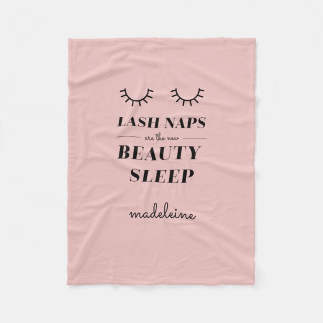 Manta Polar Cita graciosa Lash Nap Blanket Baby Pink (Anverso)