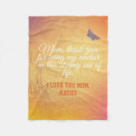 Manta Polar Cita manuscrita Mantener Día de la Madre moderno e