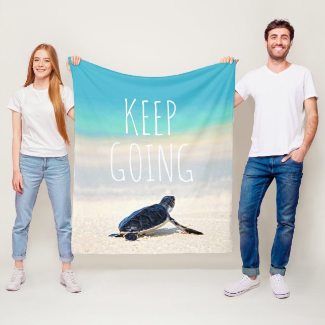 Manta Polar Cita motivacional Sigue En La Playa De La Tortuga (In situ)