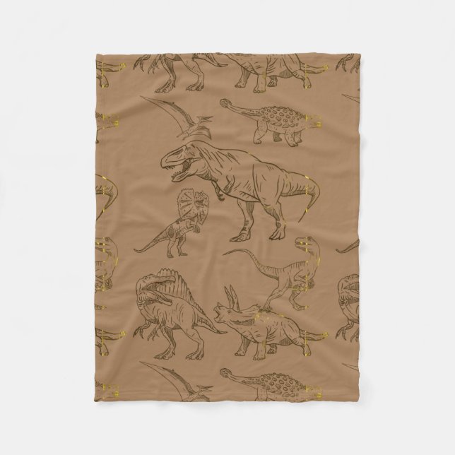 MANTA POLAR CITA PERSONALIZADO DE LA ERA DE DINOSAUR (Anverso)