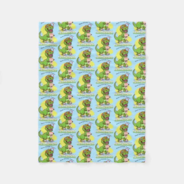 MANTA POLAR CITA PERSONALIZADO DE LA ERA DE DINOSAUR (Anverso)