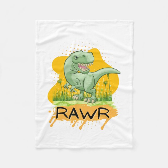 MANTA POLAR CITA PERSONALIZADO DE LA ERA DE DINOSAUR (Anverso)