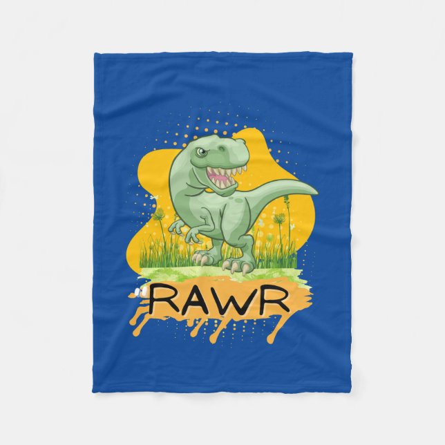 MANTA POLAR CITA PERSONALIZADO DE LA ERA DE DINOSAUR (Anverso)