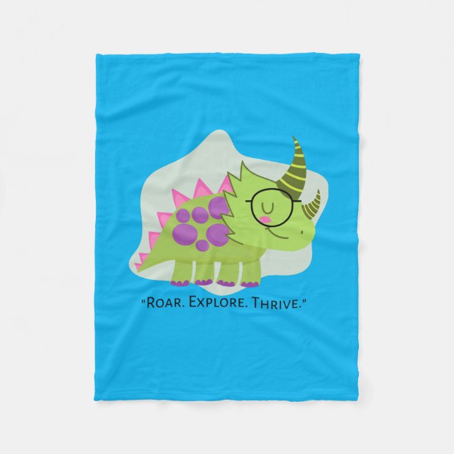 MANTA POLAR CITA PERSONALIZADO DE LA ERA DE DINOSAUR (Anverso)