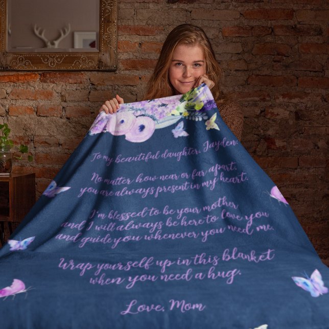 Manta Polar Cita personalizado Hija Fleece Blanket (Custom Quote Daughter Fleece Blanket
)