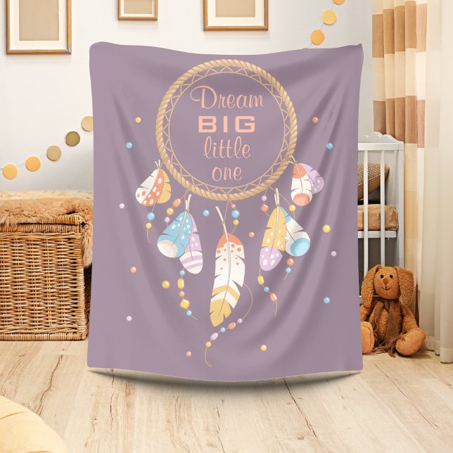 Manta Polar Cita púrpura de Boho Dreamcatcher tribal (Subido por el creador)