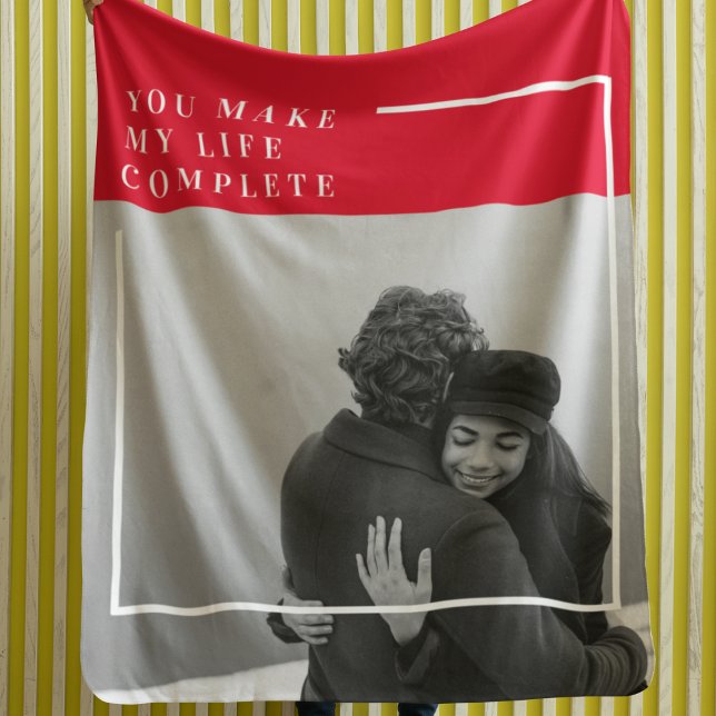 Manta Polar Cita romántica y foto | Valentines Gift (Subido por el creador)