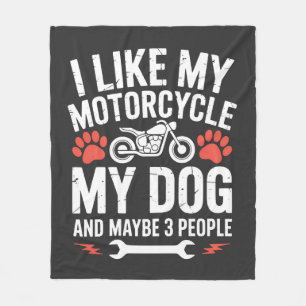 Manta Polar Cita Sarcástica de Perro en Motocicleta Humor de P