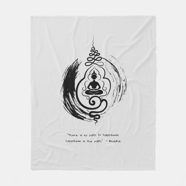 Manta Polar Cita Zen: Sabiduría y meditación (Anverso)