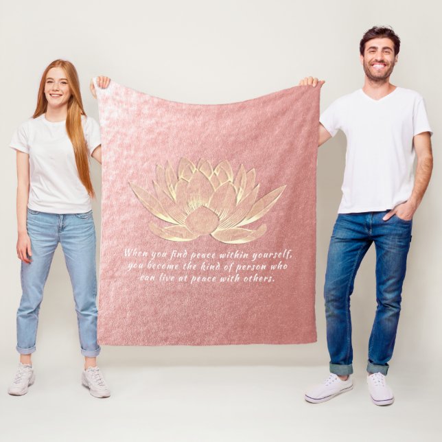 Manta Polar Citas de instructores de mediación de yoga de Rosa (In situ)