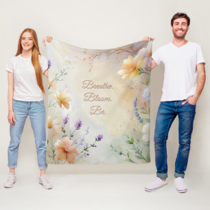 Manta Polar Citas de tonos dorados florales pastel elegantes