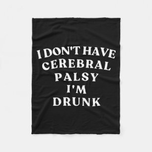 Manta Polar Citas divertidas de parálisis cerebral Meme Tee hu