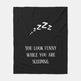 Manta Polar Citas divertidas personalizadas Black and white Tr