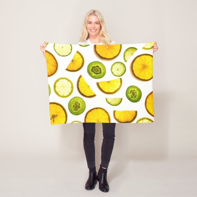 Manta Polar Citrus Fruits Fleece Blanket (In situ)