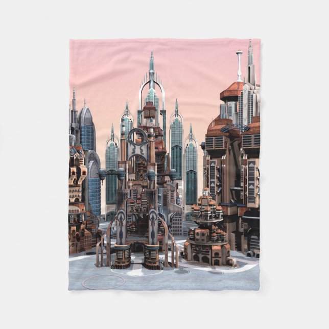 Manta Polar Ciudad futurista (Anverso)