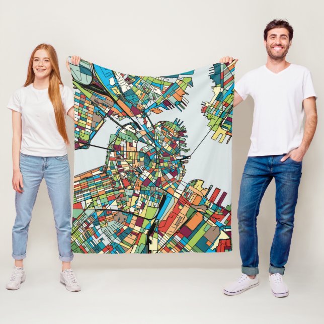 Manta Polar Ciudad los E.E.U.U. de Boston (In situ)