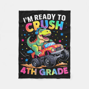 Manta Polar Ck Para El Colegio Niño Dinosaurio Estoy Listo Par