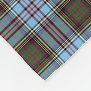 Manta Polar Clan Anderson azul claro Tartan