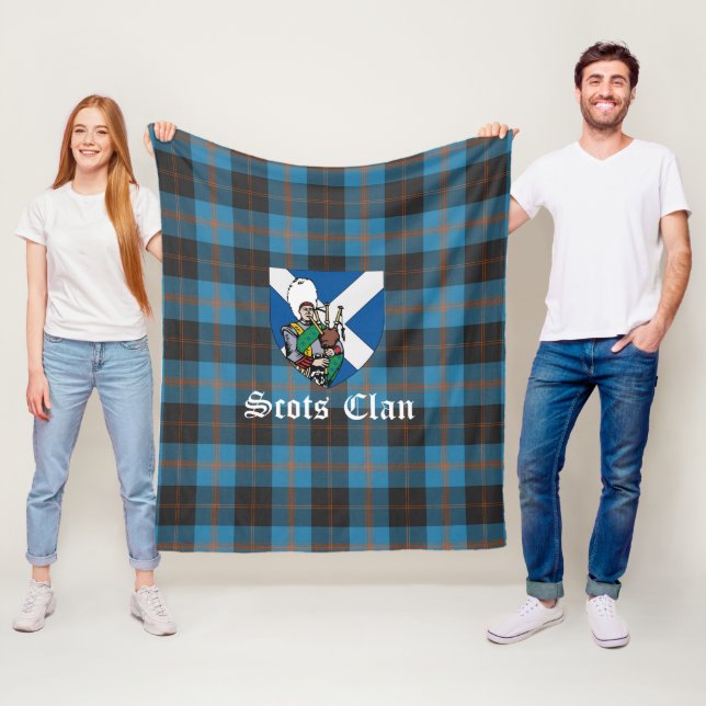 Manta Polar Clan Angus Antiguo Tartan Plaid (In situ)