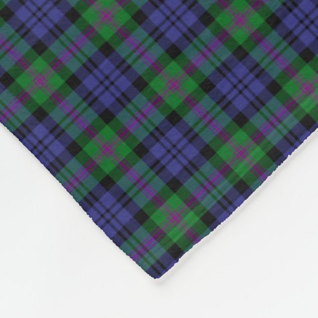 Manta Polar Clan Baird Scottish Tartán Plaid Pattern Fleece (Esquina)