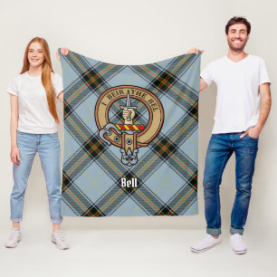 Manta Polar Clan Bell Escudo sobre Tartán