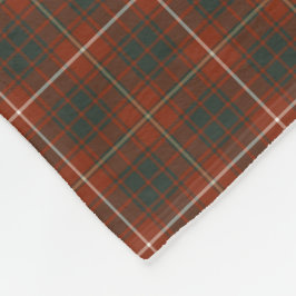Manta Polar Clan Bruce Rojo y Verde Tartan