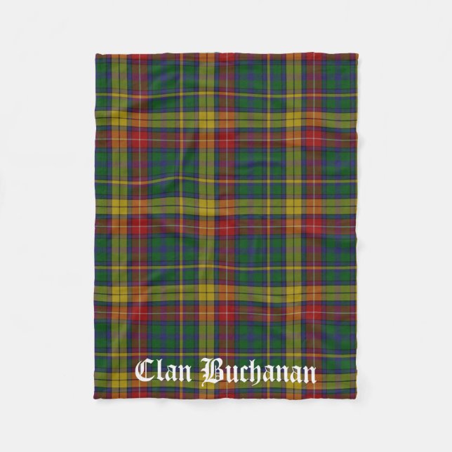 Manta Polar Clan Buchanan Tartan Fleece Blanket (Anverso)