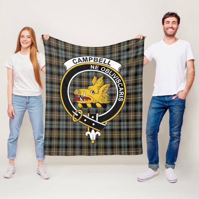 Manta Polar Clan Campbell Argyll Weathered Tartan Plaid (In situ)