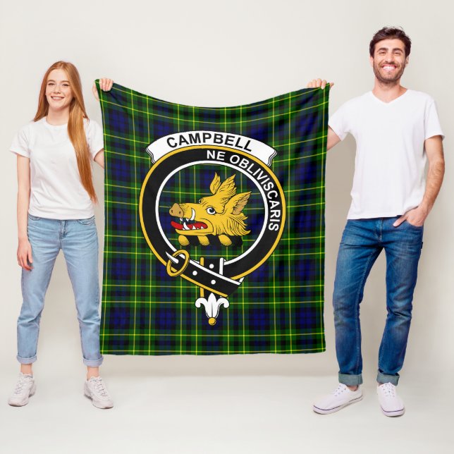 Manta Polar Clan Campbell De Breadalbane Modern Tartán Plaid (In situ)